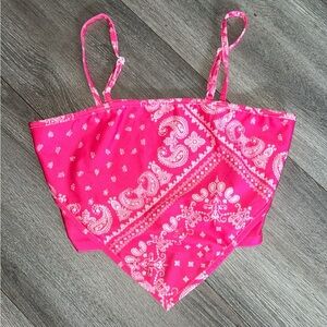 Pink bandana style tank